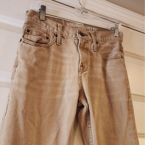 Mossimo Supply Co slim straight tan jeans size 28 x 30 - Picture 2 of 5